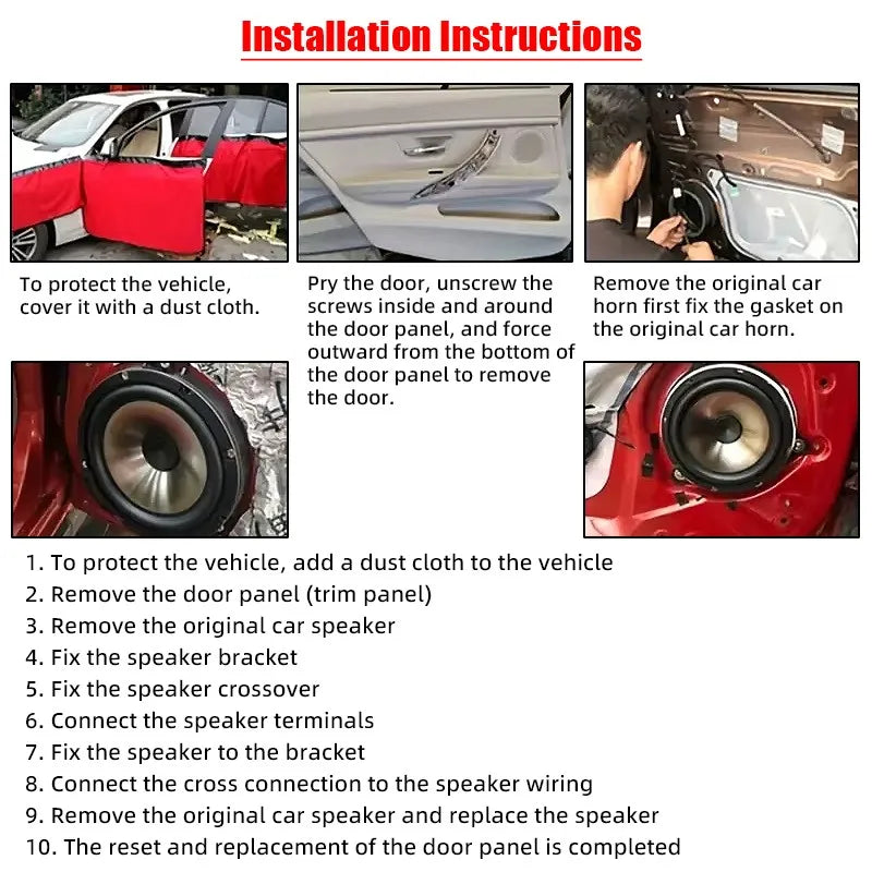 6 Inch Car Speakers - 320W Universal Car Coaxial Speakers | 3 Way Full Range Audio System - ZOOMNSTORE