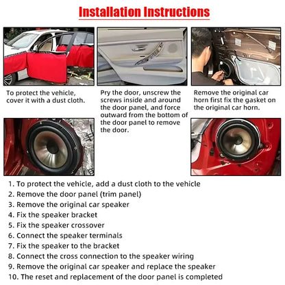 6 Inch Car Speakers - 320W Universal Car Coaxial Speakers | 3 Way Full Range Audio System - ZOOMNSTORE