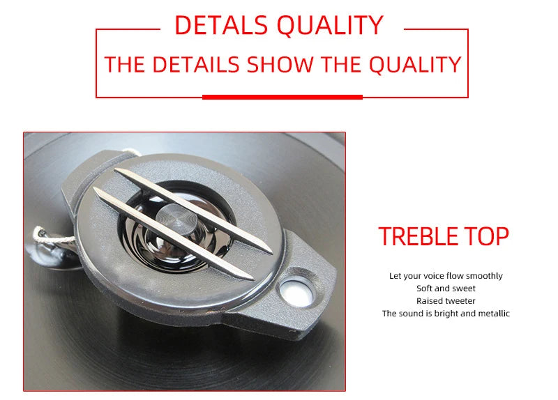 6 Inch Car Speakers - 320W Universal Car Coaxial Speakers | 3 Way Full Range Audio System - ZOOMNSTORE