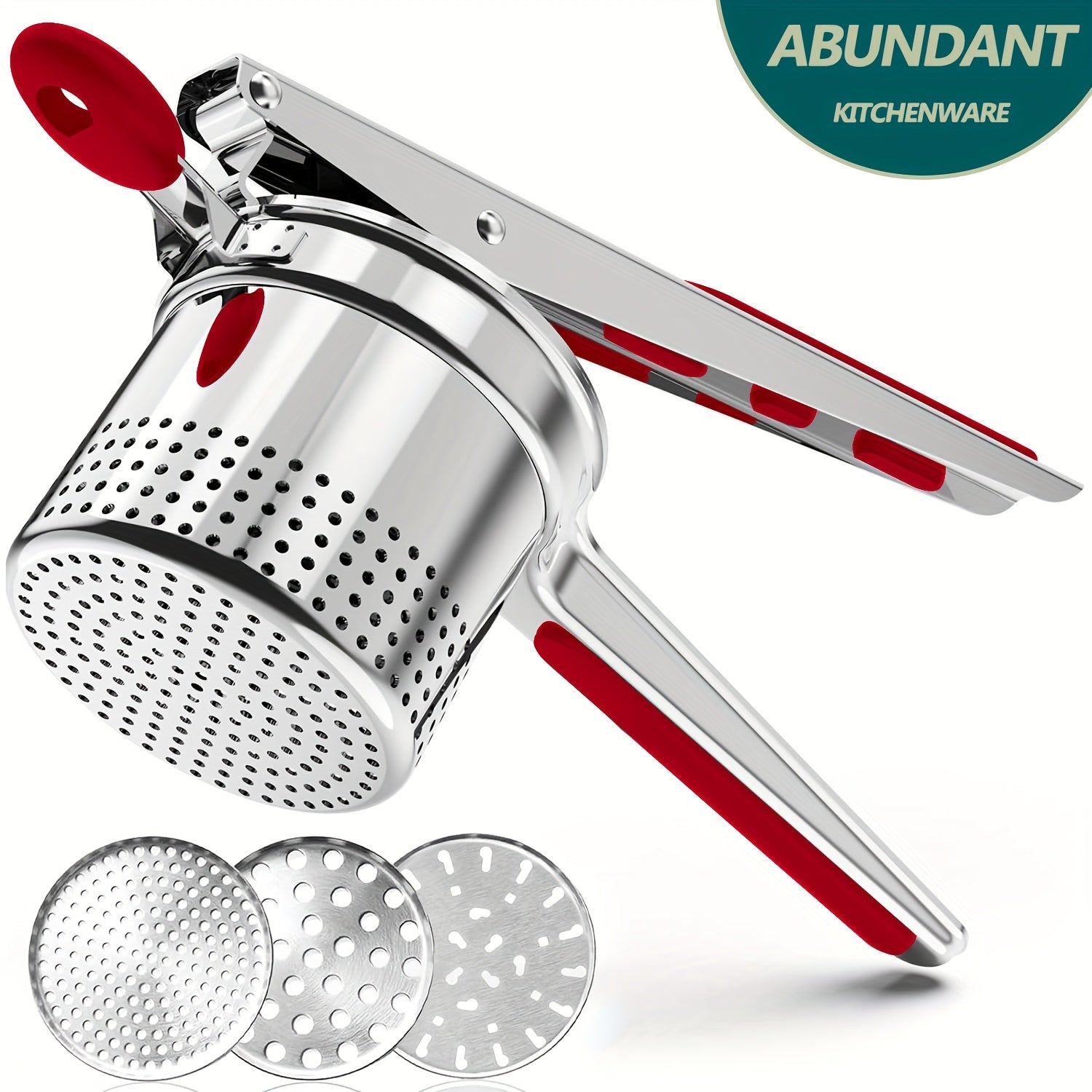 Large Silicone Potato Masher with Side Hole 15oz Efficient Grinder  Anti-Slip Handle - ZOOMNSTORE