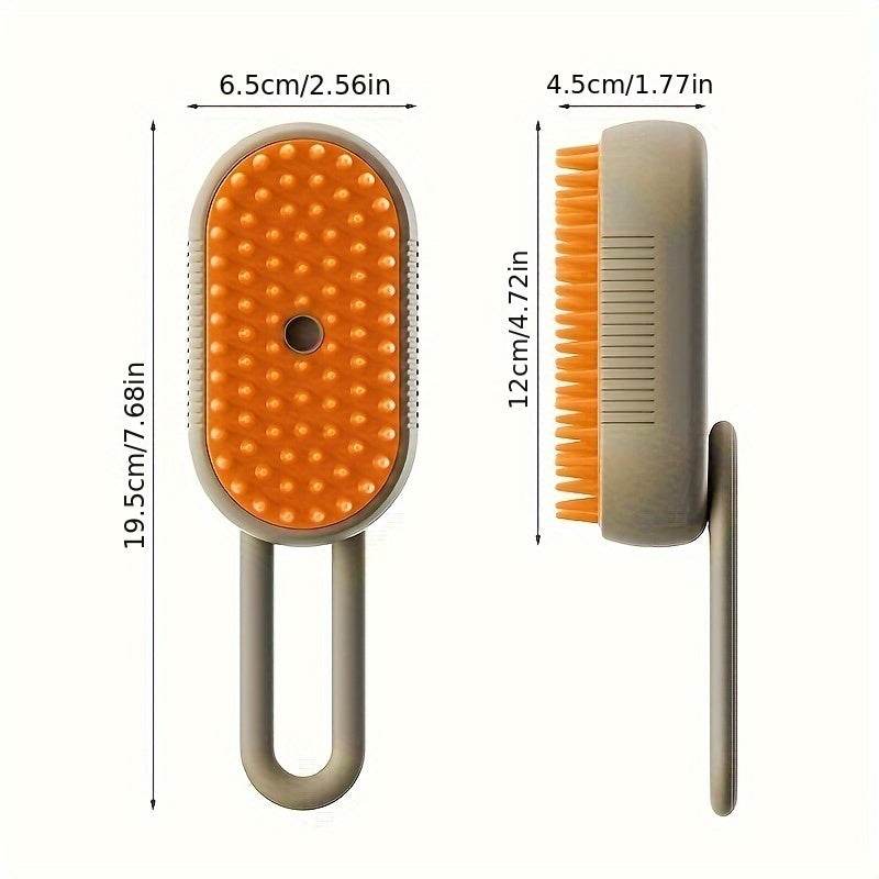 Easy to Use No-Rinse Pet Cleaning Brush, Steam Fluff Removal Massage Comb with Anti-Static Function for Dog and Cat Grooming - ZOOMNSTORE