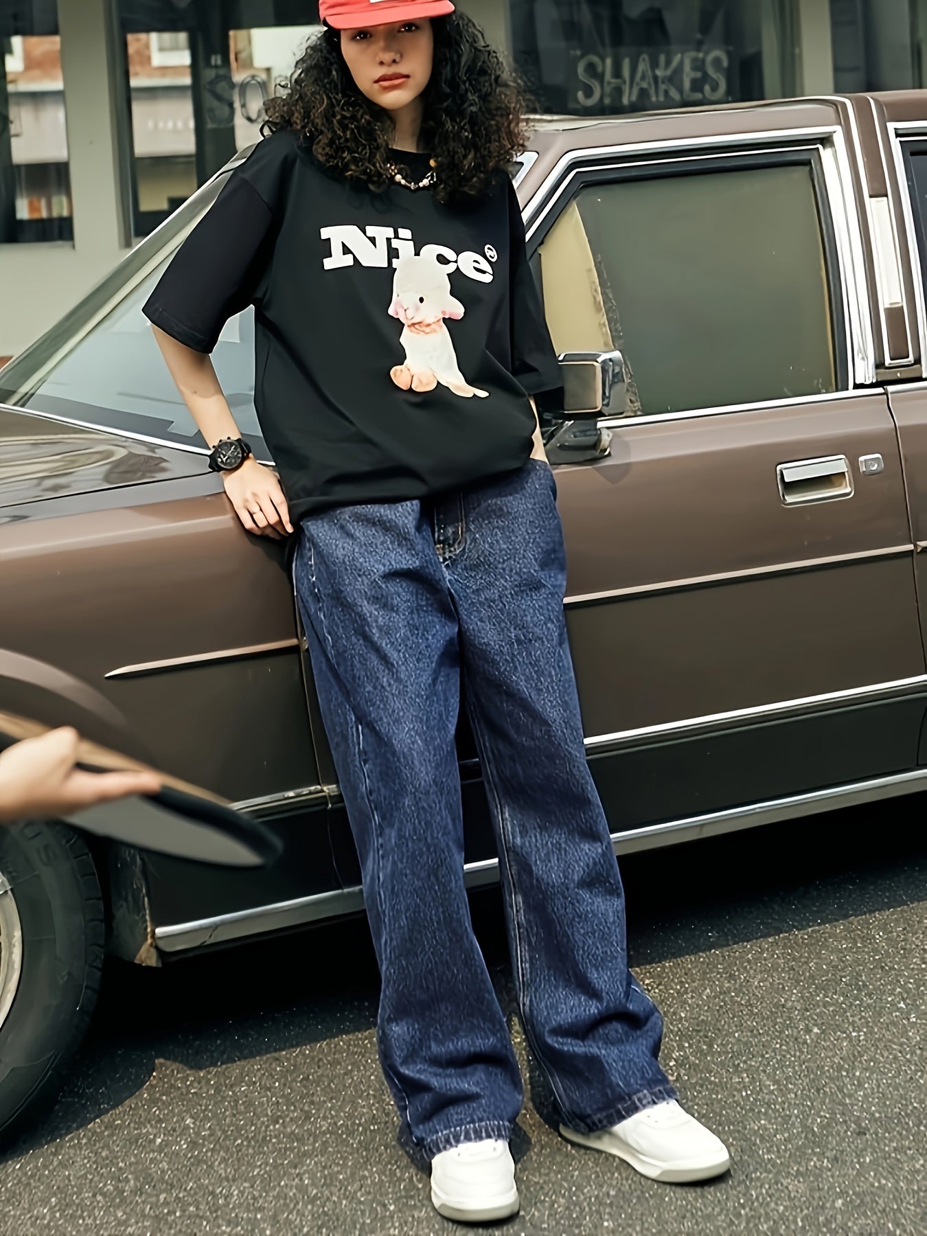 Mens Wide Leg Jeans - Casual Hip Hop Denim Joggers with Elastic Waist - ZOOMNSTORE