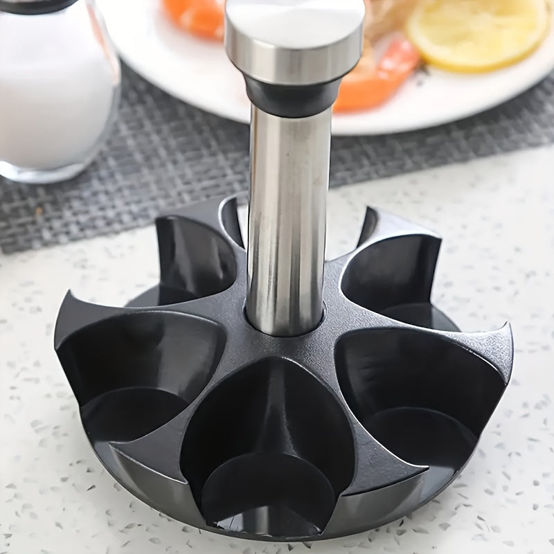 Revolving Spice Rack Set - Multi-Function Countertop Organizer with Jars for Seasonings and Spices - ZOOMNSTORE
