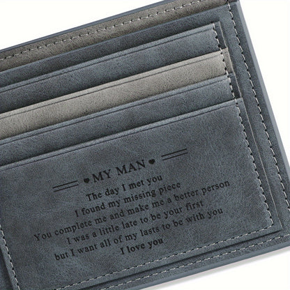 Faux Leather Bifold Wallet for Men - Gift-Ready for Fathers Day  Special Occasions - ZOOMNSTORE