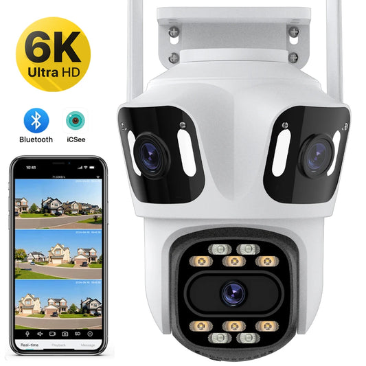 6K HD PTZ IP Security Camera - Outdoor WiFi Auto Tracking Dual Lens CCTV - ZOOMNSTORE