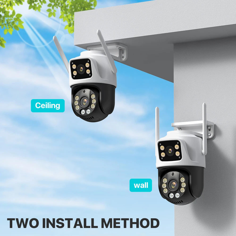 6K HD PTZ IP Security Camera - Outdoor WiFi Auto Tracking Dual Lens CCTV - ZOOMNSTORE