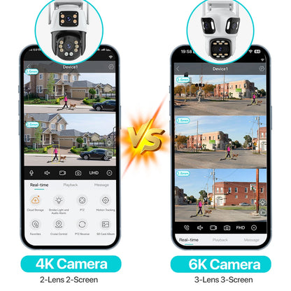 6K HD PTZ IP Security Camera - Outdoor WiFi Auto Tracking Dual Lens CCTV - ZOOMNSTORE