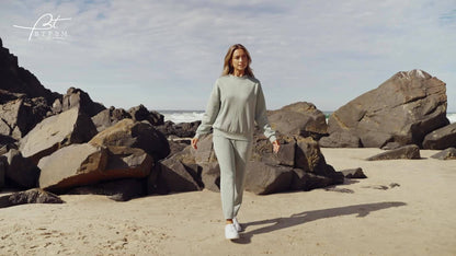 Womens Long Sleeve Pullover  Jogging Pants Set - Casual Autumn Winter Commuting Outfit with Pockets - ZOOMNSTORE