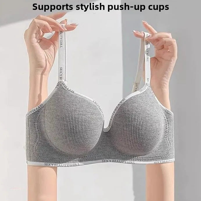 Wireless Push-Up Bra - 6cm Thickened Anti-Slip Seamless Adjustable Straps for Small Chest - ZOOMNSTORE