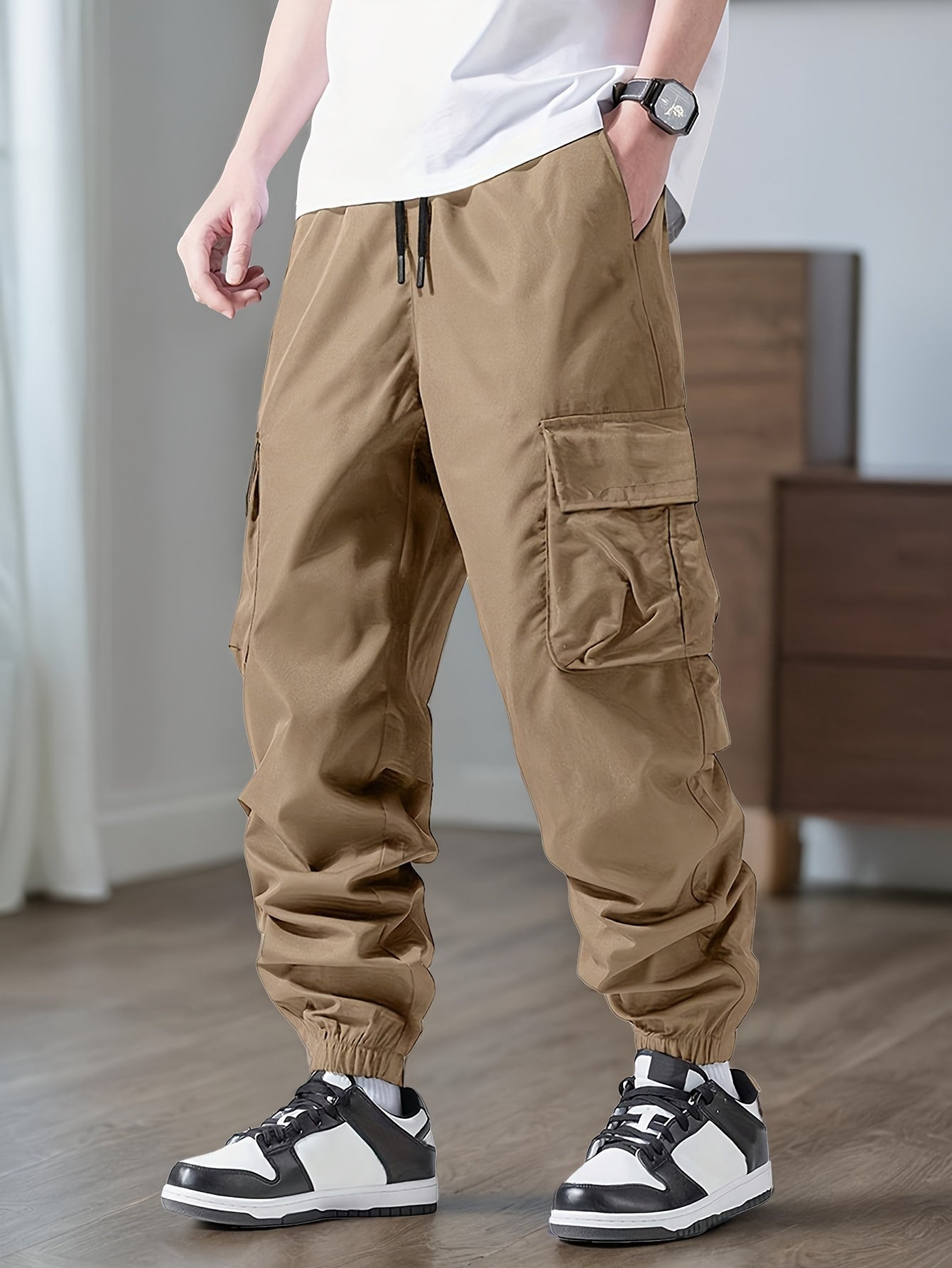 Boys Comfy Cargo Jogger Pants - Casual All-Season Pants with Pockets - ZOOMNSTORE