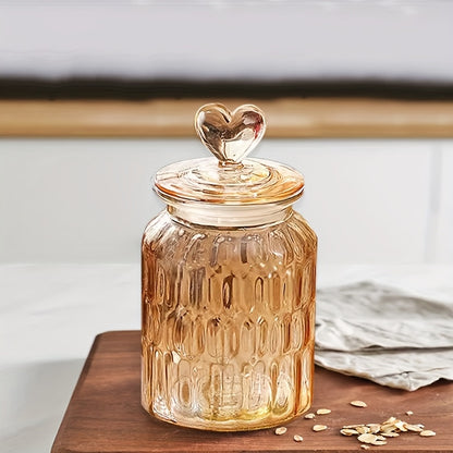 Airtight Glass Food Storage Jars - 3pcs Clear Kitchen Containers for Sugar Flour Coffee Spices - ZOOMNSTORE