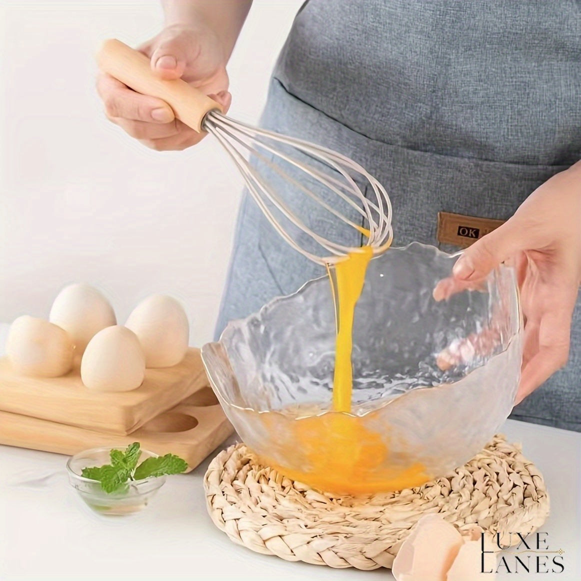 Non-Stick Silicone Kitchen Utensil Set - 12pcs with Ergonomic Wooden Handles Heat-Resistant  Easy to Clean - ZOOMNSTORE