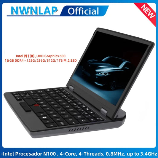 7 Inch Mini Laptop Intel N100 Notebook Touch Screen Portable Netbook Windows 11 Mini PC Micro Computer Bluetooth 4.2 16GB 1TB - ZOOMNSTORE