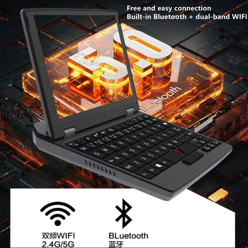 7 Inch Mini Laptop Intel N100 Notebook Touch Screen Portable Netbook Windows 11 Mini PC Micro Computer Bluetooth 4.2 16GB 1TB - ZOOMNSTORE