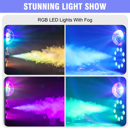 700W Wireless Remote Smoke Machine - LED RGB Fogger for DJ Disco Parties  Halloween - ZOOMNSTORE