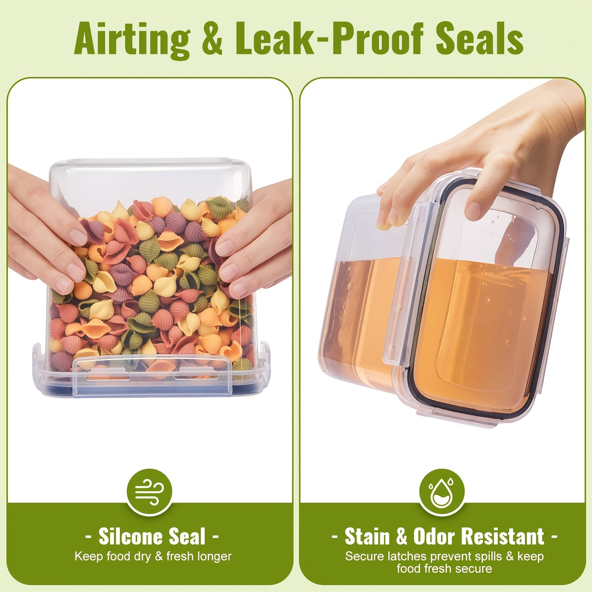 Sealed Food Storage Containers Set - Ideal for Organizing Grains Rice Pasta and More Dishwasher Safe with Labels and Markers - ZOOMNSTORE