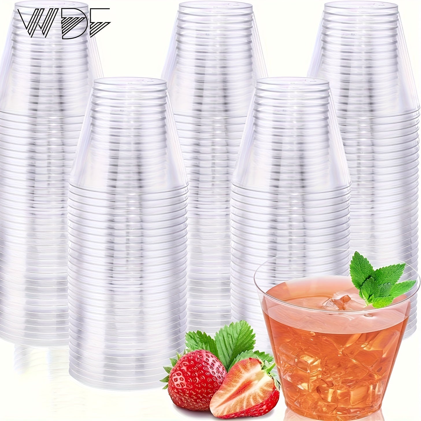 Clear Plastic Cups - 200 Count 9 Oz Heavy-Duty Disposable Cups for Parties  Events - ZOOMNSTORE