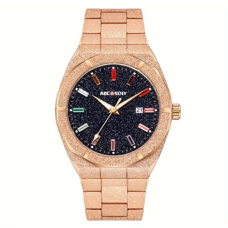 Mens Unique Calendar Watch with Night Light  Stylish Timepiece for Business - ZOOMNSTORE