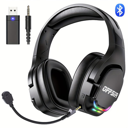 24G Wireless Gaming Headphones - Noise-Cancelling Mic Wired  Wireless Modes - ZOOMNSTORE