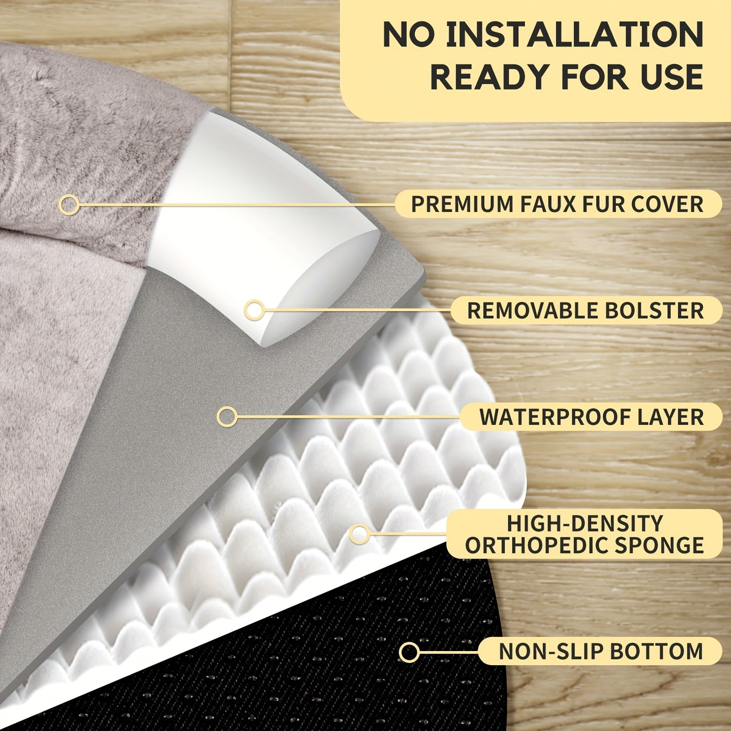 Human-Sized Dog Bed - Comfortable Pet Bed for Adults and Owners - ZOOMNSTORE