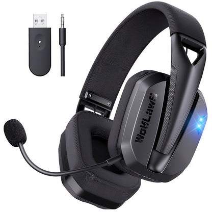 Wireless Gaming Headset - 48H Battery Low Latency Over-Ear Bluetooth Headphones with Detachable Mic for PC PS5 PS4 Mac Switch - Gift for Gamers - ZOOMNSTORE