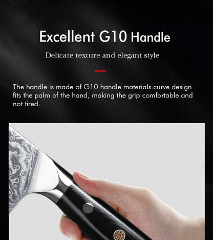 FYOUNG 8-Inch Damascus Chefs Knife - VG10 Super Sharp Kitchen Knife - ZOOMNSTORE