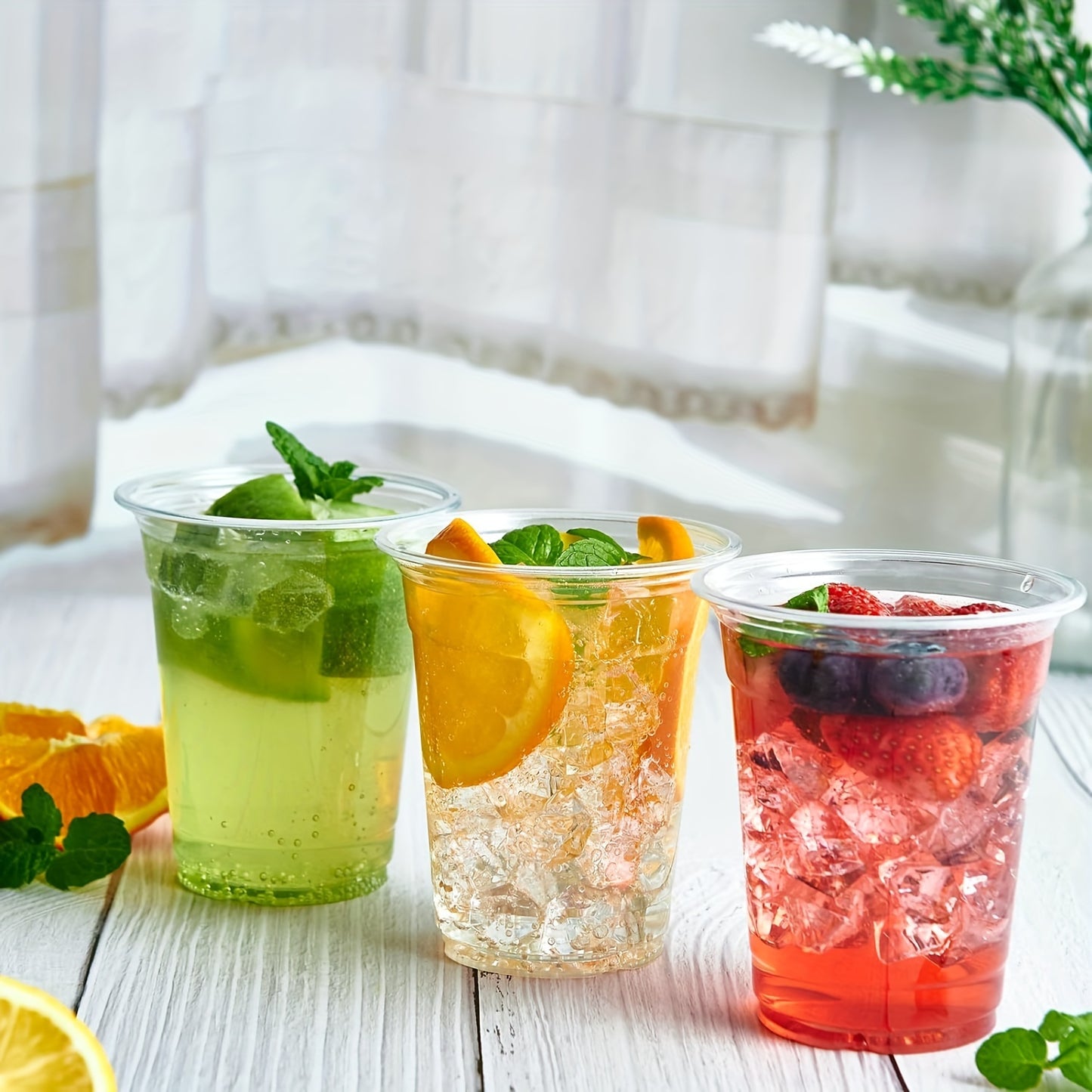 Clear Plastic Cups - 1000 Pack Disposable Drinking Cups 12oz16oz20oz for Juice Soda Iced Coffee - ZOOMNSTORE