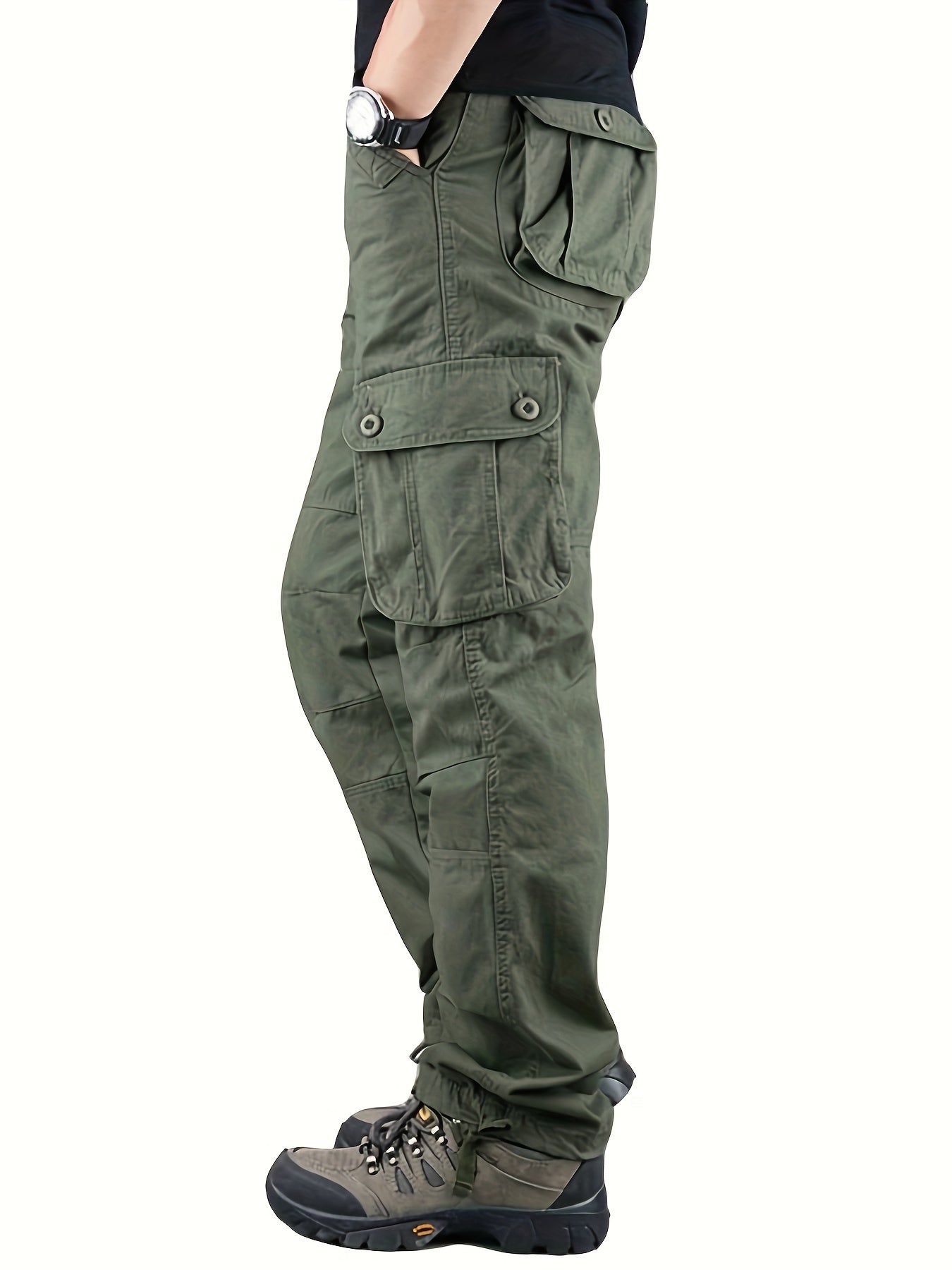 Mens Tactical Cargo Trousers - 100 Cotton Outdoor Work Pants - ZOOMNSTORE