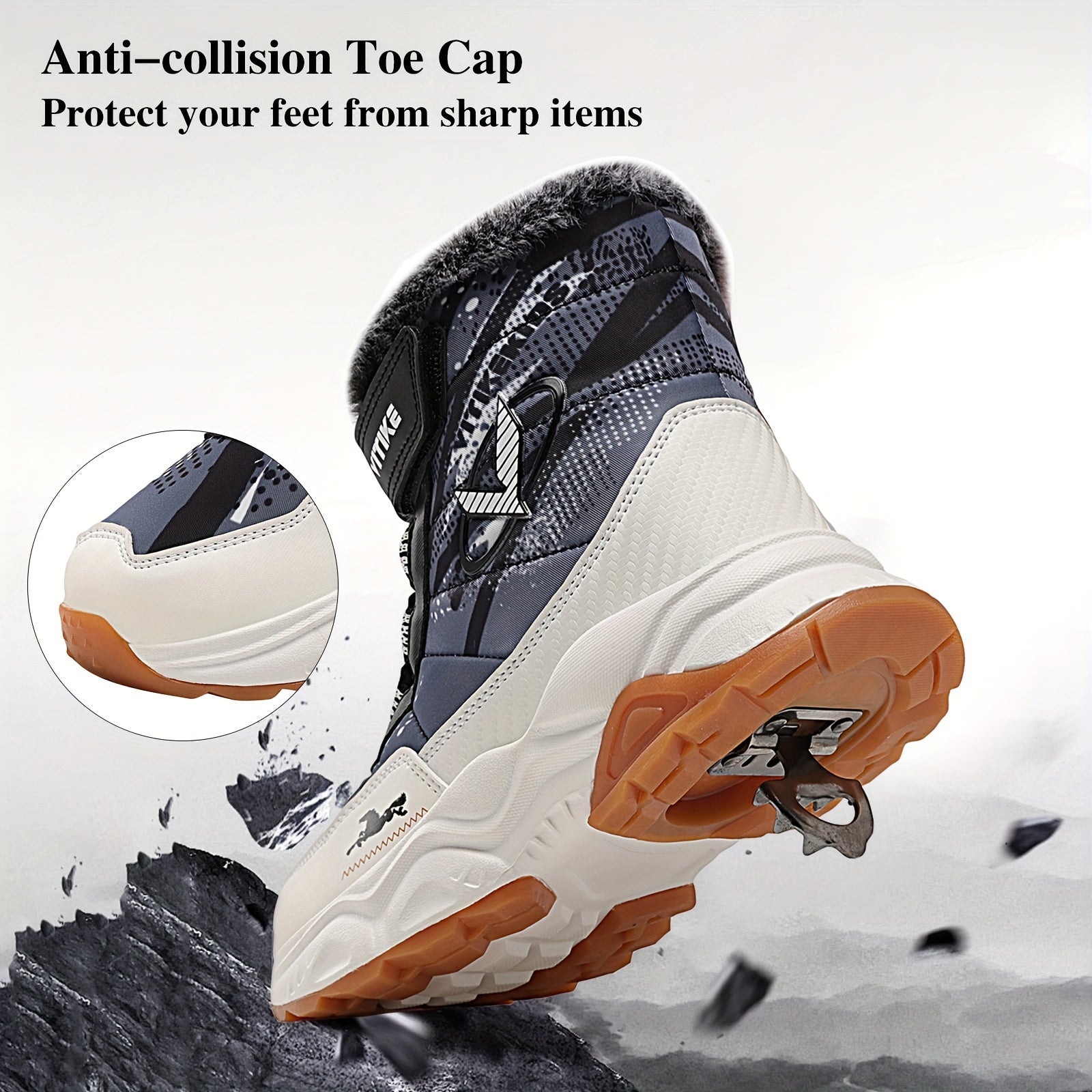 Kids Warm Winter Hiking Boots - Snow Trekking Footwear - ZOOMNSTORE