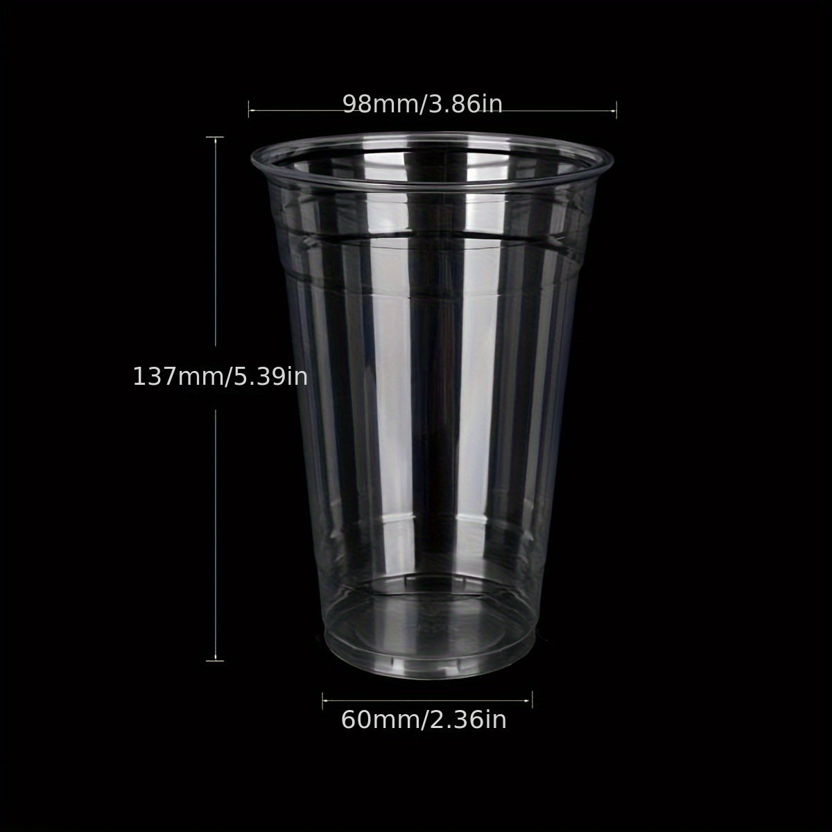 Clear Plastic Cups - 1000 Pack Disposable Drinking Cups 12oz16oz20oz for Juice Soda Iced Coffee - ZOOMNSTORE