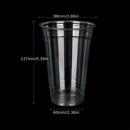 Clear Plastic Cups - 1000 Pack Disposable Drinking Cups 12oz16oz20oz for Juice Soda Iced Coffee - ZOOMNSTORE