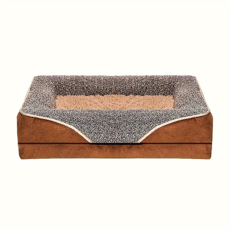 Removable Washable Dog Sofa Bed with Raised Edges Soft Cat Nest for All Seasons - ZOOMNSTORE