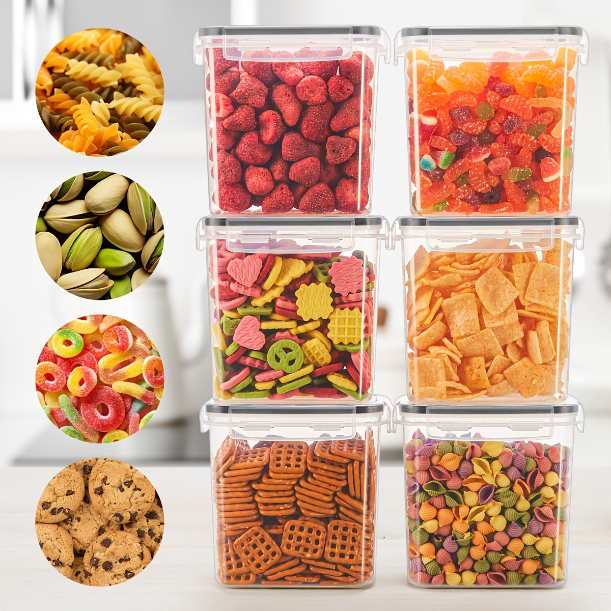 Sealed Food Storage Containers Set - Ideal for Organizing Grains Rice Pasta and More Dishwasher Safe with Labels and Markers - ZOOMNSTORE