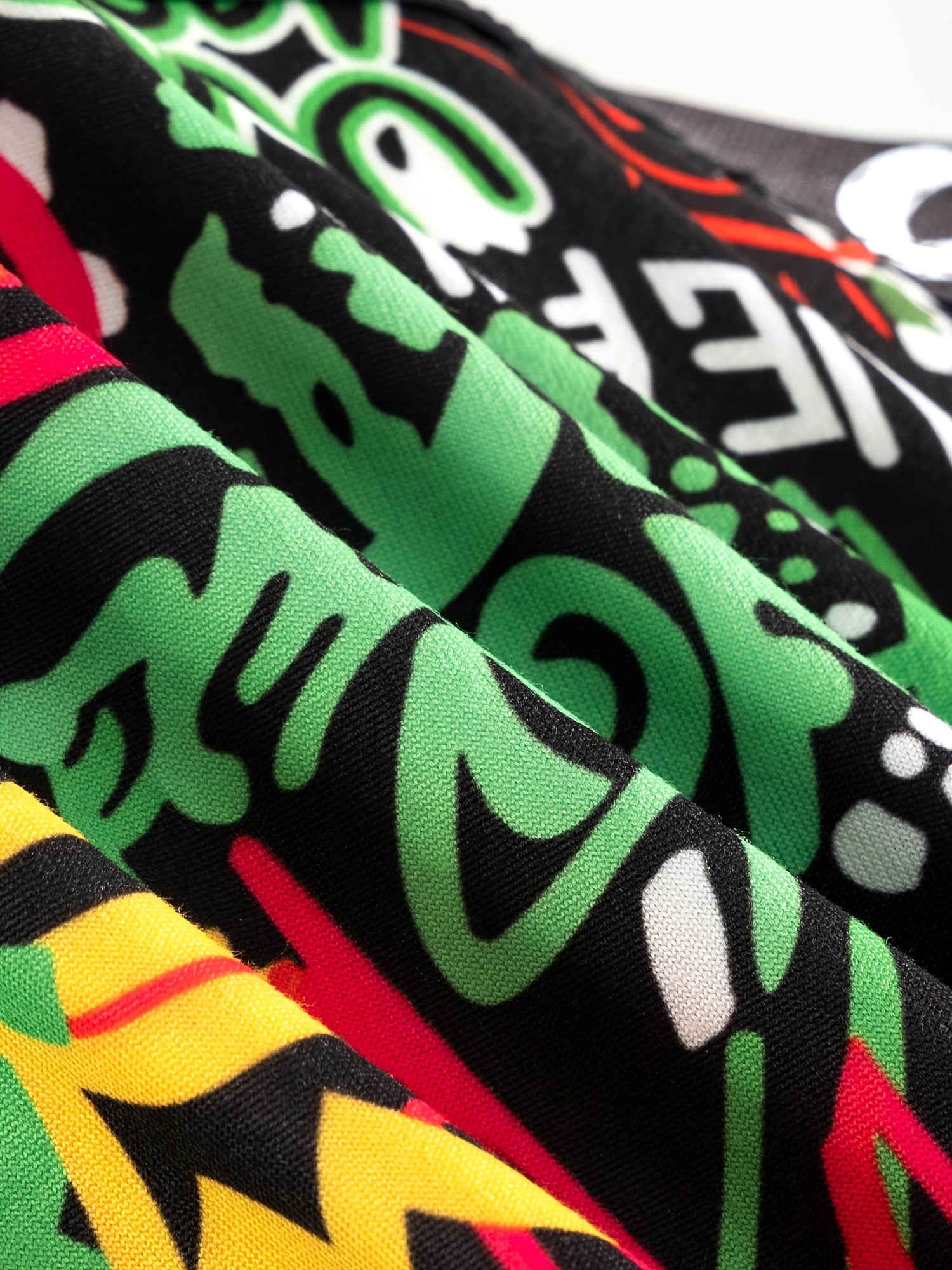 Mens Long Boxer Briefs - 10 Pack Breathable Stretch Fabric Trendy Graffiti Design - ZOOMNSTORE
