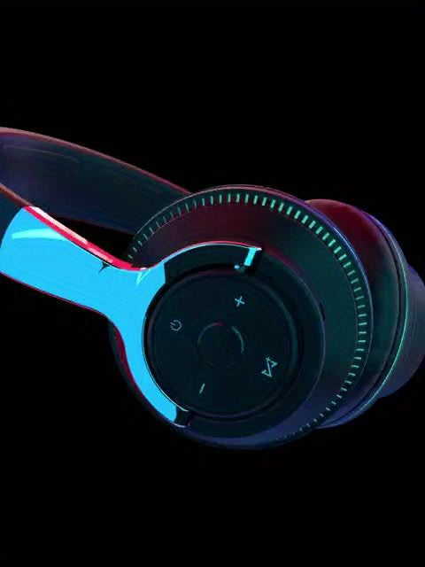 Wireless Headphones - 24 Hours Playtime Over Ear with Mic FM Radio Soft Earpads LED Light TF Card and AUX Support - ZOOMNSTORE
