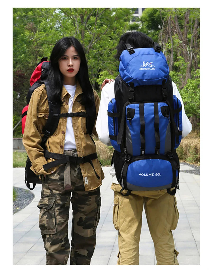 90L Waterproof Hiking Backpack - Large Capacity Rucksack for Camping  Outdoor Sports - ZOOMNSTORE