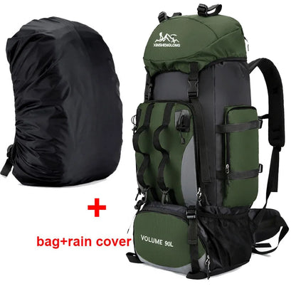 90L Waterproof Hiking Backpack - Large Capacity Rucksack for Camping  Outdoor Sports - ZOOMNSTORE