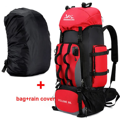 90L Waterproof Hiking Backpack - Large Capacity Rucksack for Camping  Outdoor Sports - ZOOMNSTORE