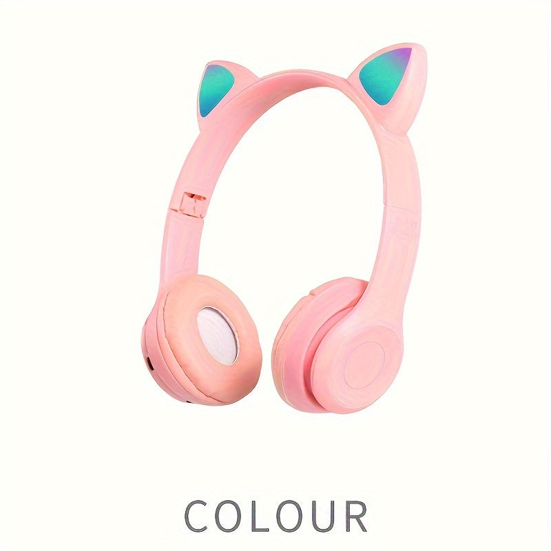 Wireless Gaming Earbuds with Cute Cat Ears - Fun Over-Ear Headphones for Kids Birthday Gift - ZOOMNSTORE