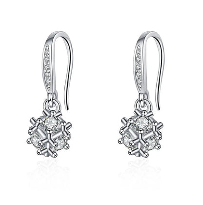 925 Sterling Silver Jewelry Women Fashion Cute Tiny Clear Crystal CZ Stud Earrings Gift for Girls Teens Lady Gift - ZOOMNSTORE