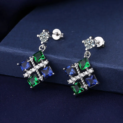 925 Sterling Silver Jewelry Women Fashion Cute Tiny Clear Crystal CZ Stud Earrings Gift for Girls Teens Lady Gift - ZOOMNSTORE