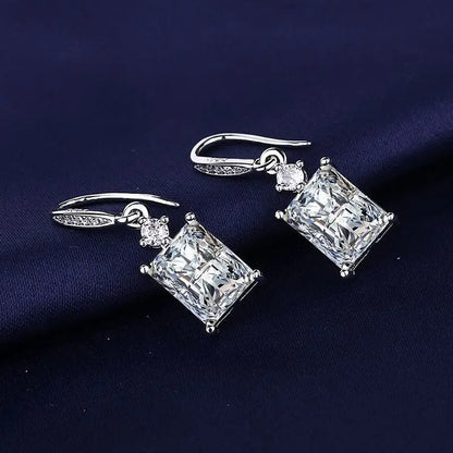 925 Sterling Silver Jewelry Women Fashion Cute Tiny Clear Crystal CZ Stud Earrings Gift for Girls Teens Lady Gift - ZOOMNSTORE