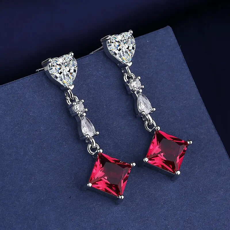 925 Sterling Silver Jewelry Women Fashion Cute Tiny Clear Crystal CZ Stud Earrings Gift for Girls Teens Lady Gift - ZOOMNSTORE