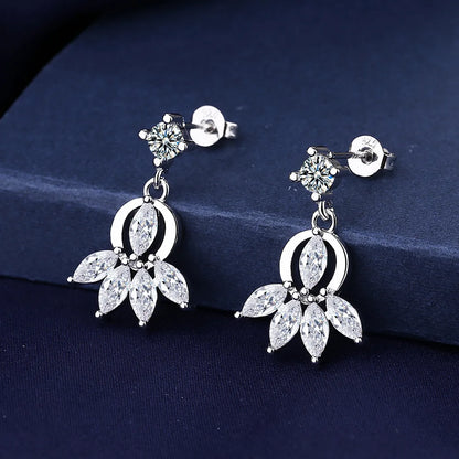 925 Sterling Silver Jewelry Women Fashion Cute Tiny Clear Crystal CZ Stud Earrings Gift for Girls Teens Lady Gift - ZOOMNSTORE