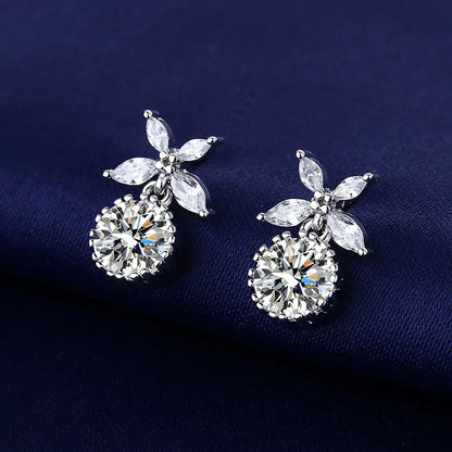 925 Sterling Silver Jewelry Women Fashion Cute Tiny Clear Crystal CZ Stud Earrings Gift for Girls Teens Lady Gift - ZOOMNSTORE