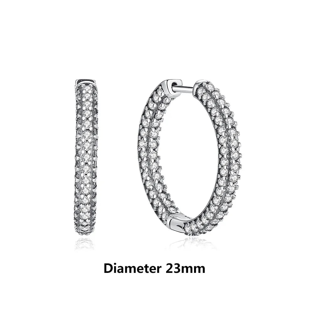 925 Sterling Silver Earrings – Crystal Zircon Studs With Rose Gold Heart & Bee Design - ZOOMNSTORE