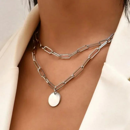 925 Sterling Silver Necklace - Three Layer Snake Chain Charm for Wedding Party - ZOOMNSTORE