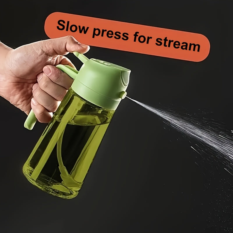 Premium 16oz Glass Olive Oil Dispenser  Spray Bottle with Auto-Flip Cap  BPA-Free Mess-Free Cooking for Air Fryer BBQ  Salad Dressing - ZOOMNSTORE