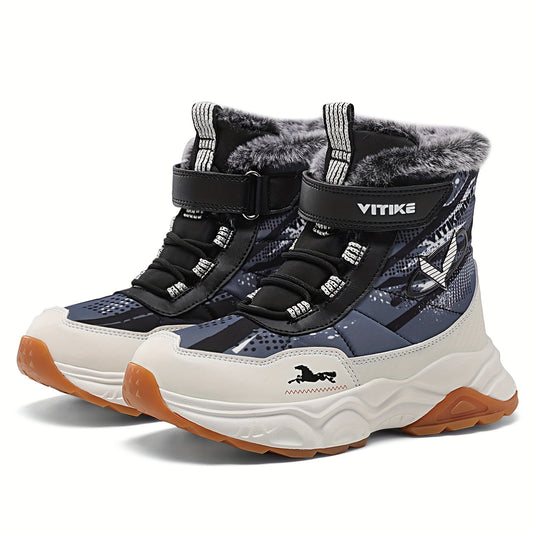 Kids Warm Winter Hiking Boots - Snow Trekking Footwear - ZOOMNSTORE