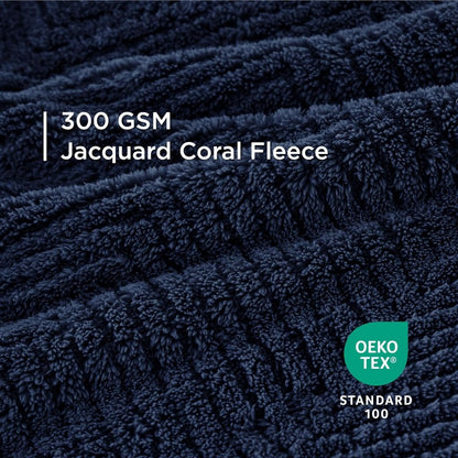 Washable Bedsure Dog Blanket for Large Dogs  Cats - Soft 300GSM Coral Fleece Pet Blanket Cozy Navy Design 40x50 IN - ZOOMNSTORE